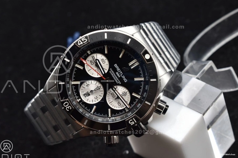 Best 586 Black Bracelet A 44mm BLSF Edition SS on Dial B01 Sustainable SS 1:1 Chronomat 0121